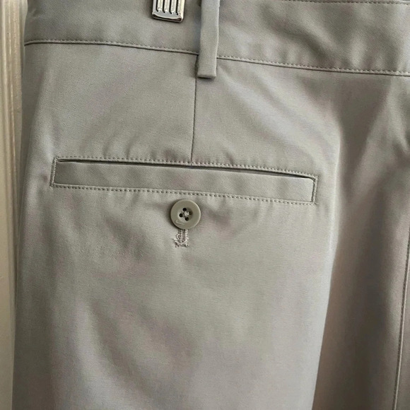 Men's  Chino Golf Trousers, Grayish Beige, size 36, 32 Length - Picture 6 of 13